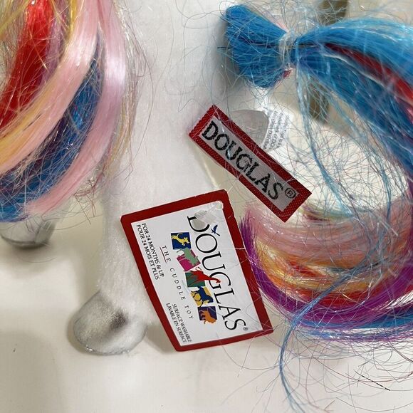 Douglas Toys Senna White Rainbow Mane Unicorn 8” Plush Stuffed Animal 1504 TAG - Picture 8 of 9